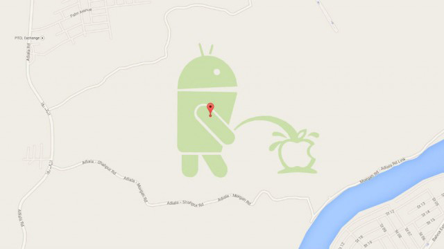 Android-peeing-google-maps-shows-android-is-peeing-on-an-apple-in-pakistan