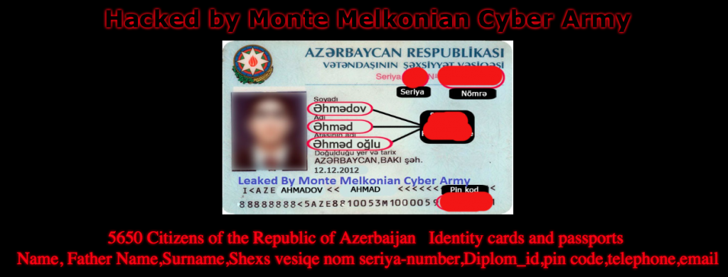 armenian-hackers-leak-id-card-passport-of-5k-azerbaijani-citizens