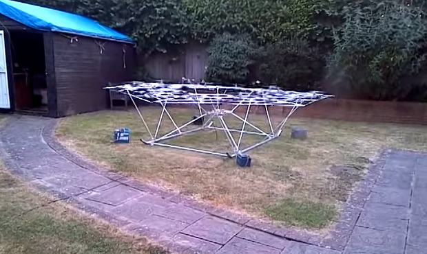 Homemade Drone Powered Helicopter - 2013 Test Run