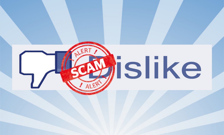 Facebook dislike button scam