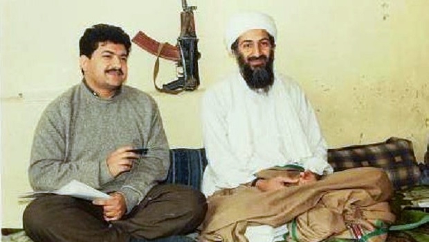 Mir with Osama Bin Laden / Image Source: WikiPedia