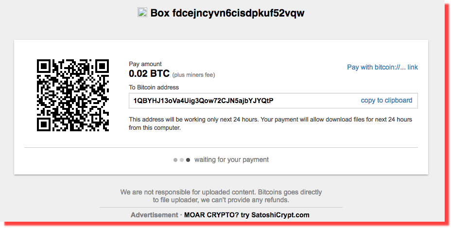 Screenshot shows hacker is offering data in Bitcoins 
