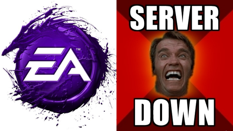 Https is down. Server is down. Сервер даунов. Server is down game. Electronic Arts мемы.