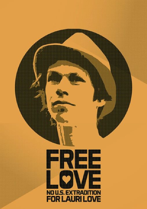 A poster in support of Lauri Love