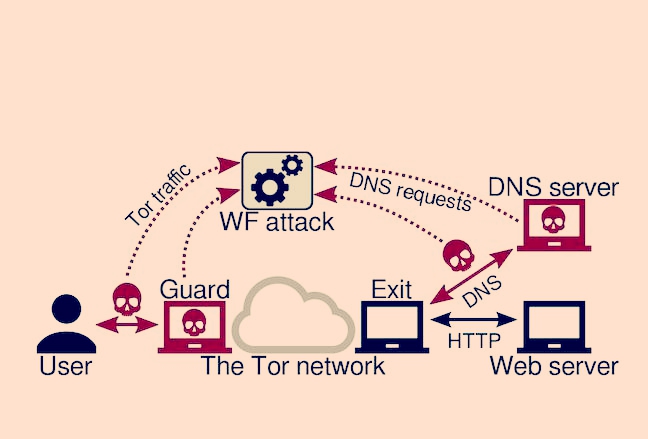Past traffic correlation studies have focused on linking the TCP stream entering the Tor network to the one(s) exiting the network. We show that an adversary can also link the associated DNS traffic, which can be exposed to many more autonomous systems than the TCP stream.