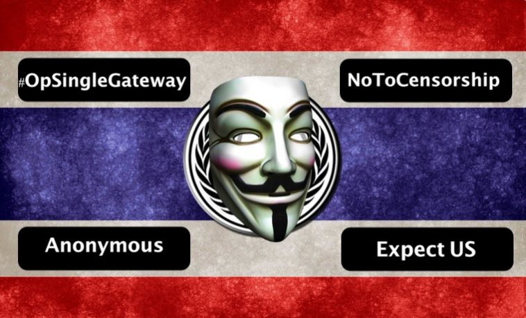 Anonymous Shut Down Thai Sites Against Internet Censorship, Surveillance Law