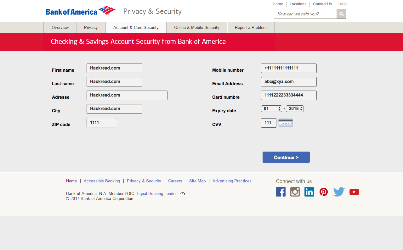 Beware New Bank Of America Phishing Scam Stealing Card Data Donnelly 
