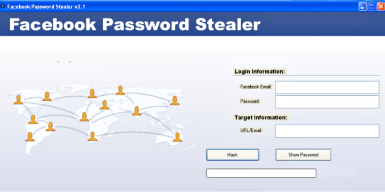 Facebook password stealer; hacking the attacker rather than victim 