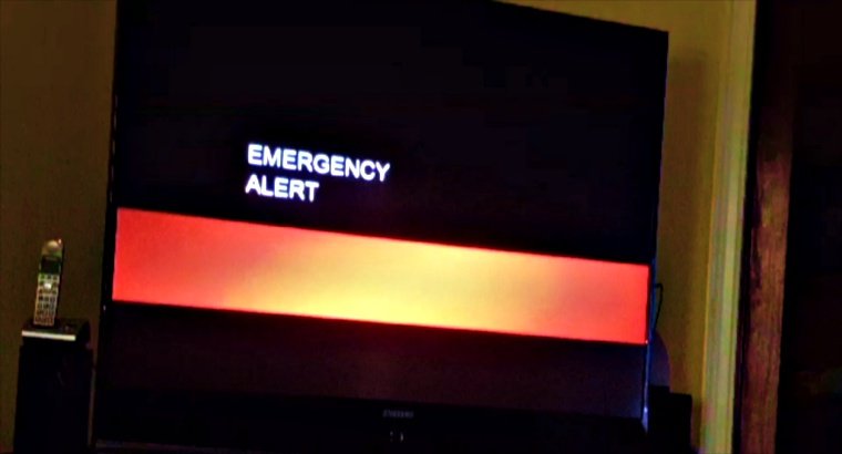 TV broadcasts in California interrupted to show "end of the world" alert