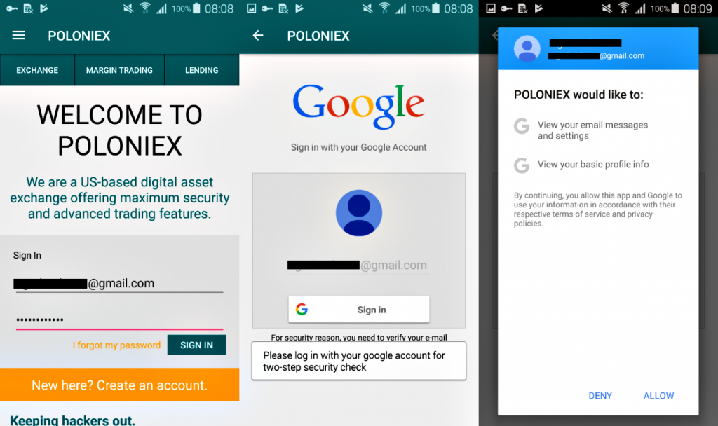 Fake Poloniex Cryptocurrency Apps Steal Credentials of Android Users