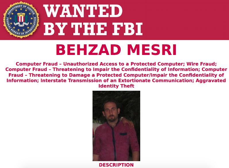 Behzad Mesri Alleged HBO hacker identified, charged and indicted
