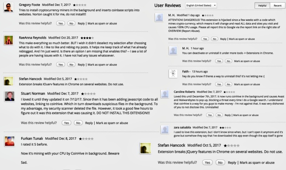 A Chrome Extension with 105,000 installs is a Cryptocurrency Miner