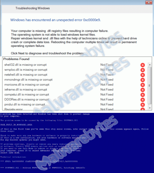 Malware display fake BSOD screen to sell Windows Defender Essentials