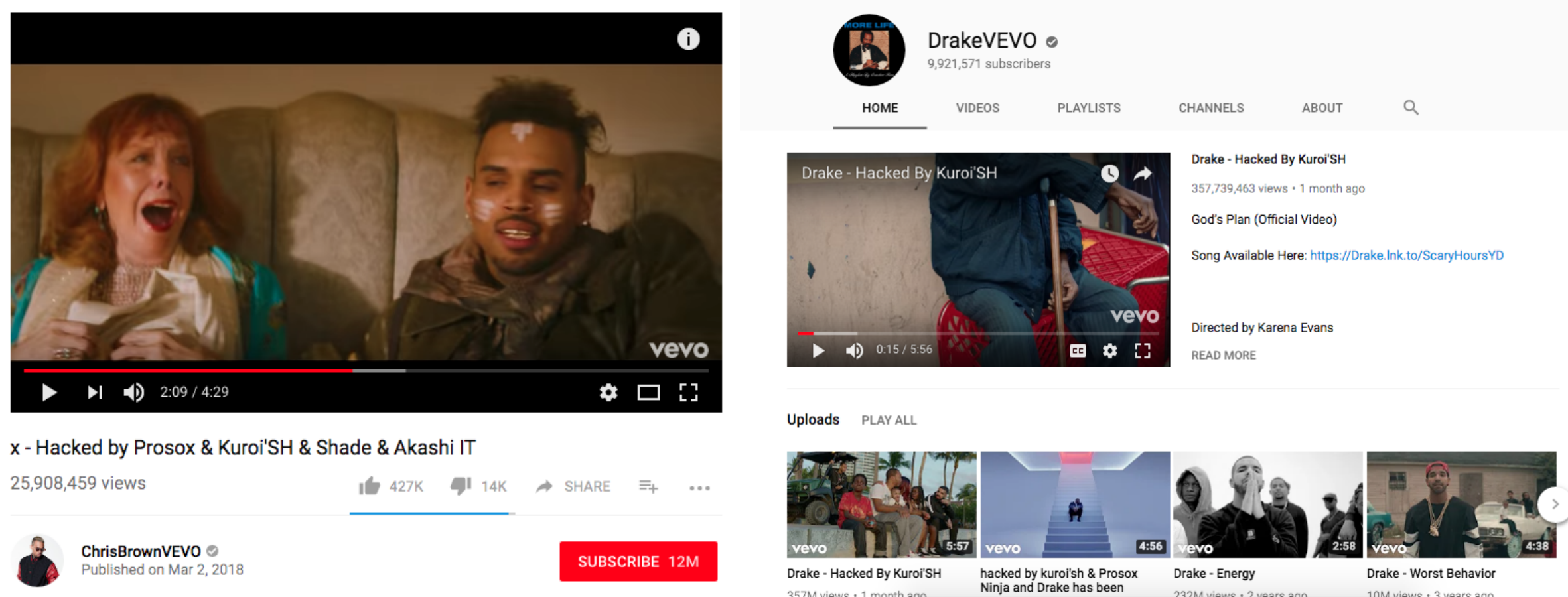 Vevo Youtube Account Hacked Popular Celebs Affected Despacito