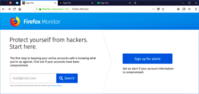 Firefox Monitor tool informs users if they have been hacked