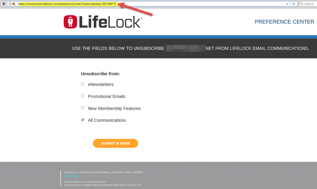 Identity theft protection firm LifeLock may have exposed user email addresses