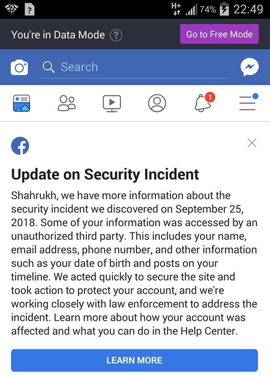 30M Facebook breach; includes users phone numbers and location data