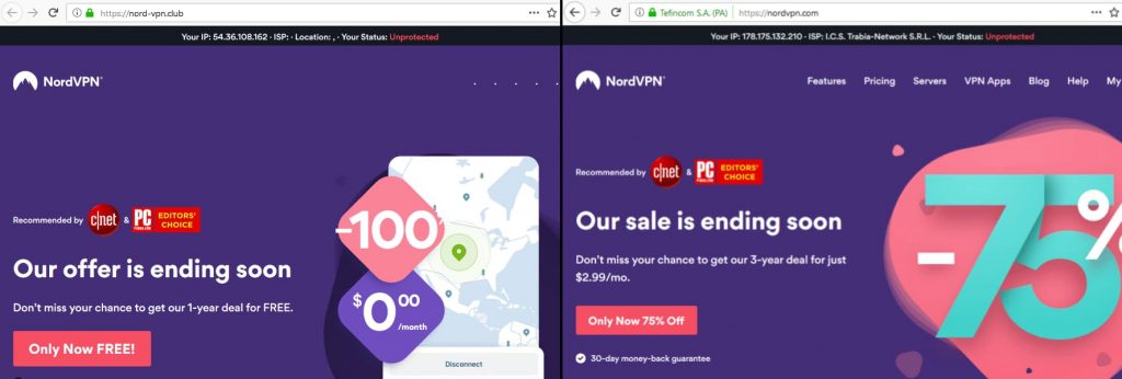 Crooks cloned NordVPN website to drop banking trojan