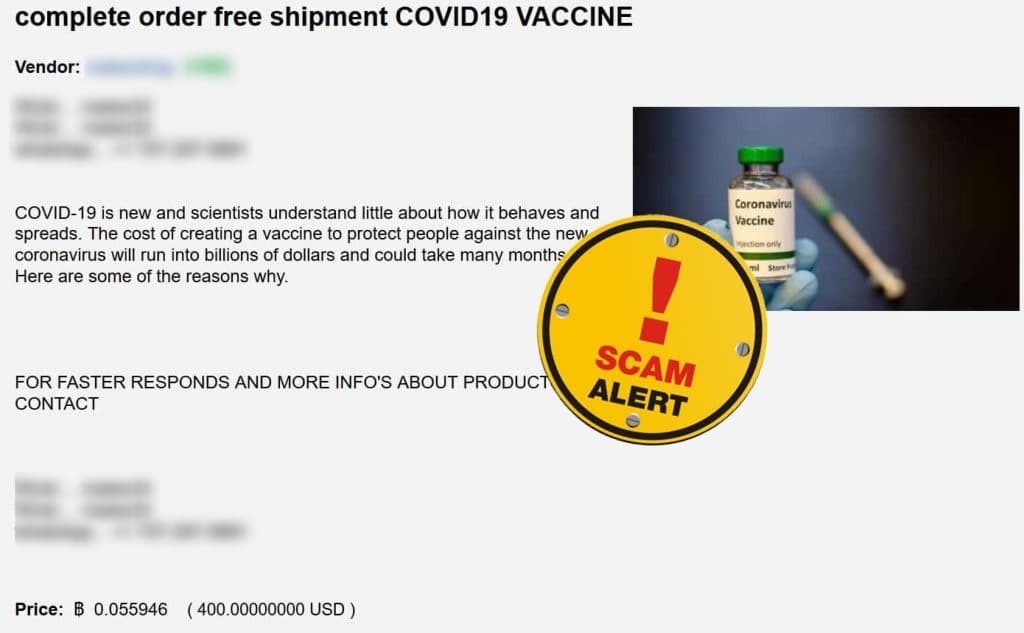 Fake Coronavirus vaccine, patients' blood & saliva sold on dark web