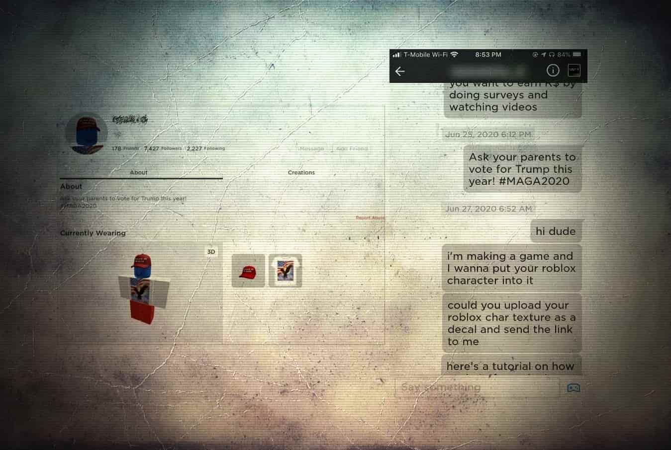 Has your Roblox account been hacked to support Donald Trump