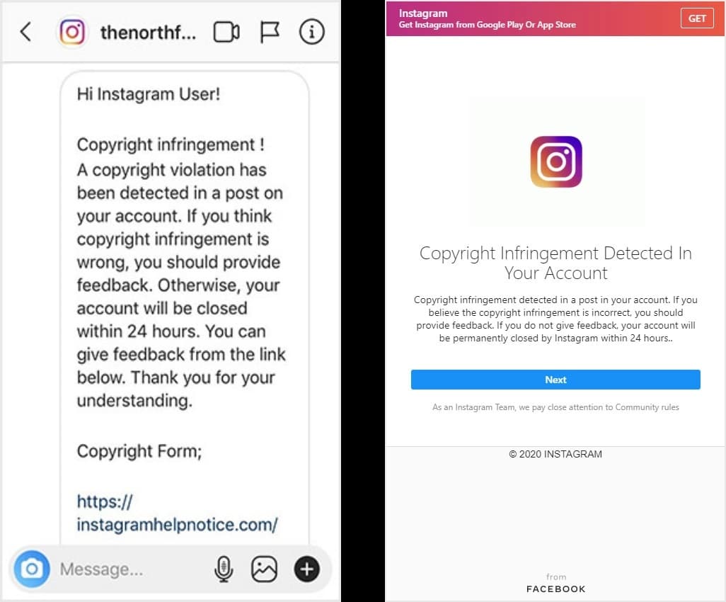 Watch Out: Instagram Hackers Are Using Fake Copyright Notices to