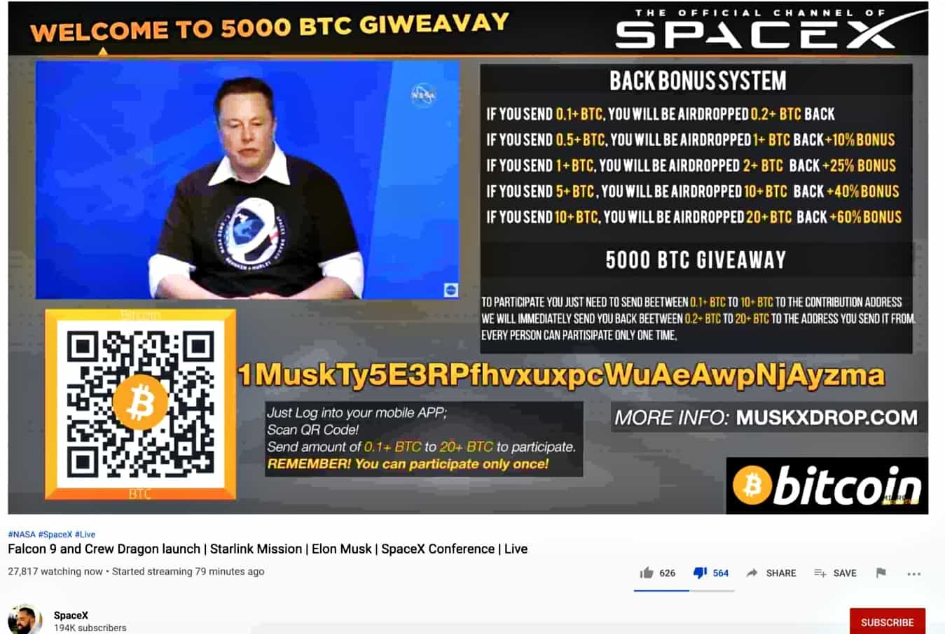 elon musk bitcoin youtube