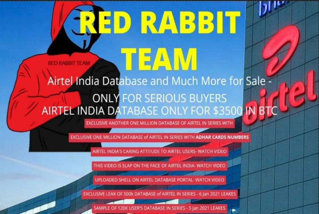Hackers leak millions of Airtel India user data with Aadhaar numbers