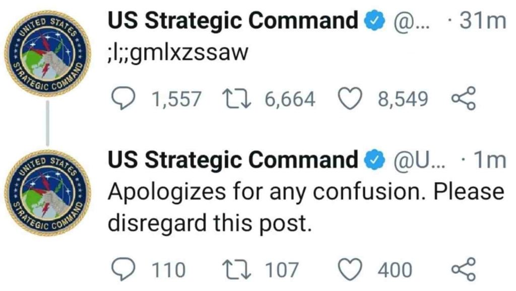 A child sent out gibberish tweet from official US Nuclear-agency account