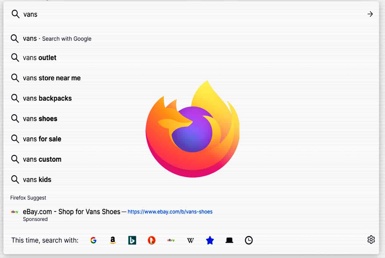 Firefox Suggest to display sponsored ads but users can disable them