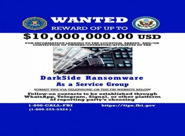 US offers $10m reward for decisive info on DarkSide ransomware gang