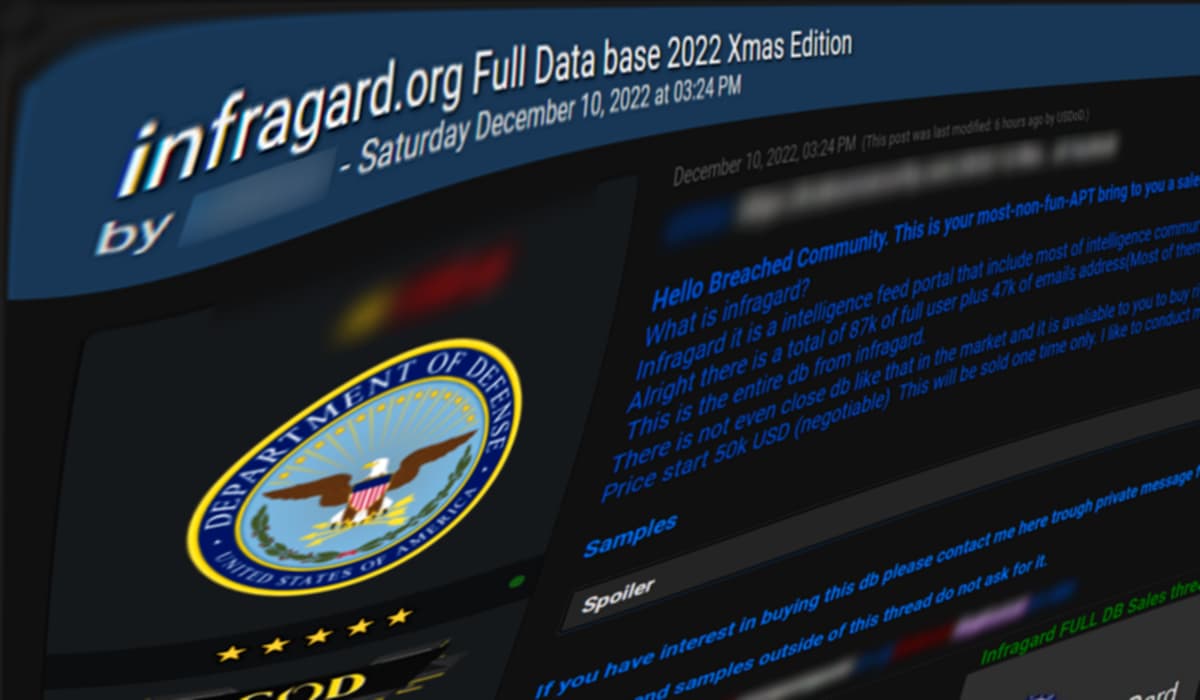 FBI's Security Platform InfraGard Hacked; 87k Members' Data Sold Online