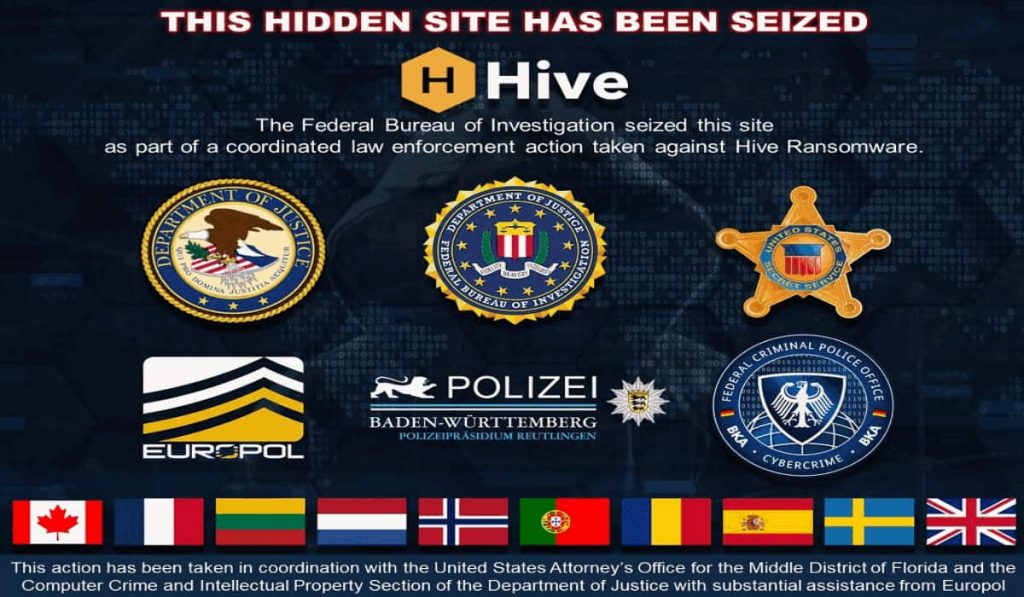 Hive Ransomware Gang Disrupted; Servers and Dark Web Site Seized