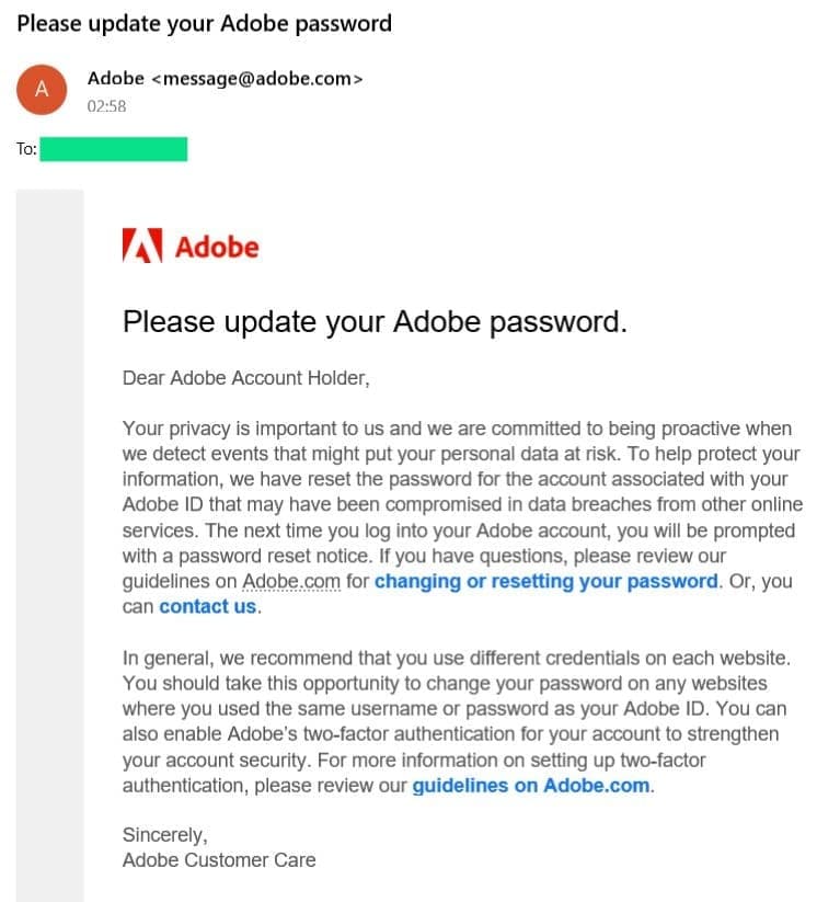 Adobe Reset User Passwords as Precaution Against Data Breach Risks