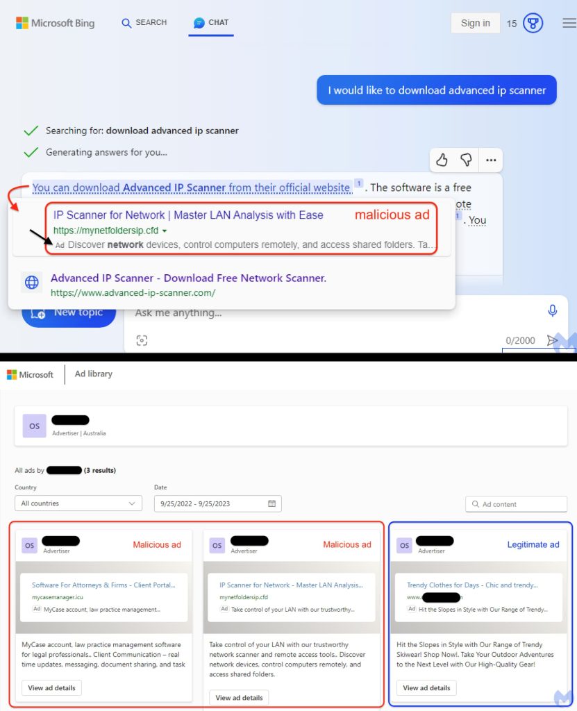 Microsoft's Bing AI Chatbot Users Targeted in Malvertising Campaign