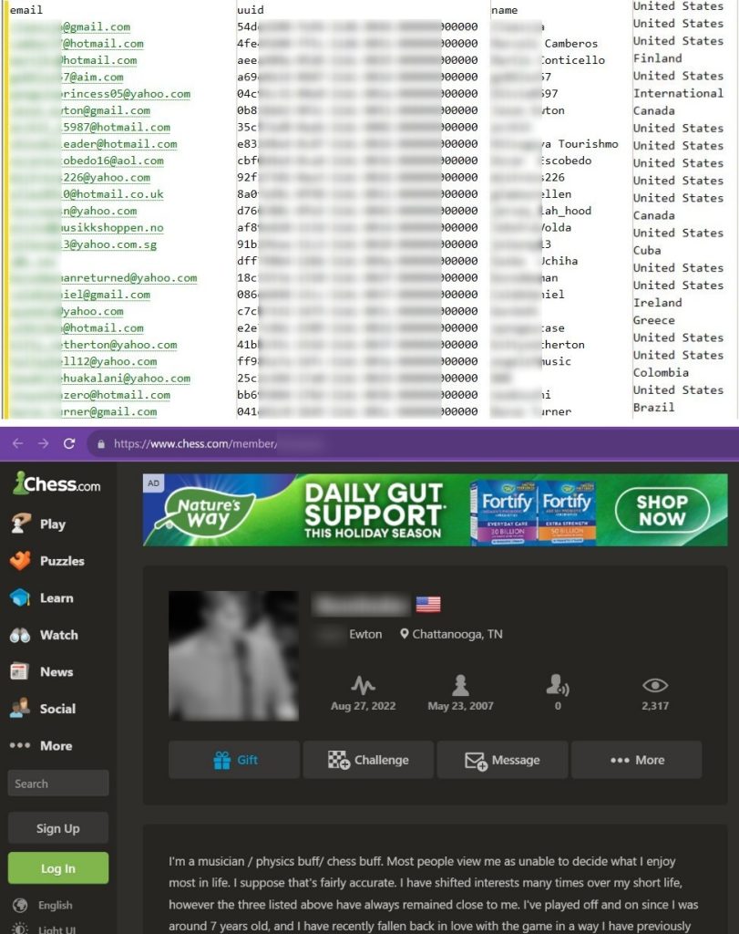 Chess.com Faces Second Data Leak: 500,000Scraped User Records Leaked
