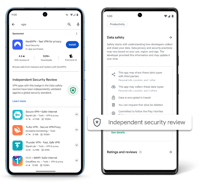 Google Play Store Introduces New Badge to Indicate Android VPN Apps That  Have Passed a Security