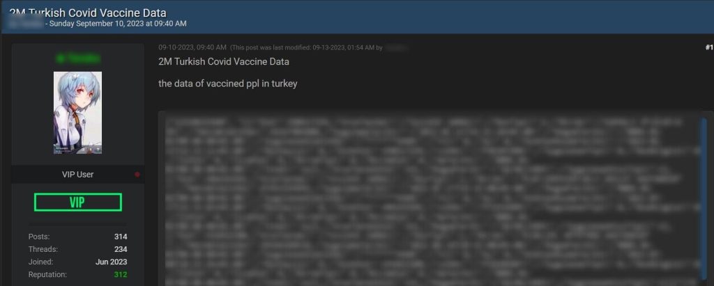 Hacker Leaks Vaccination Records of Over 2 Million Turkish Citizens