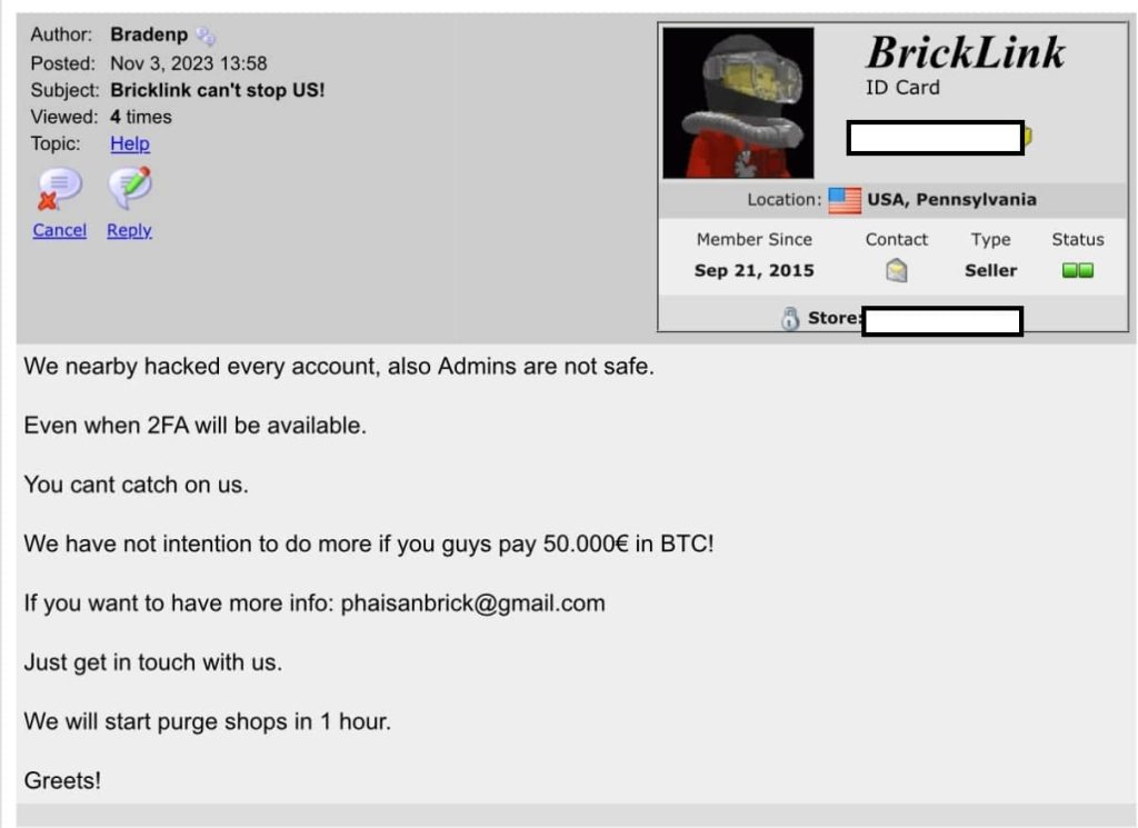 LEGO Marketplace BrickLink Hacked? Website Down After Suspected Cyberattack
