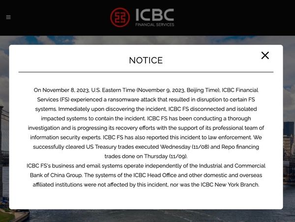 World's Largest Bank ICBC Discloses Crippling Cyber Attack