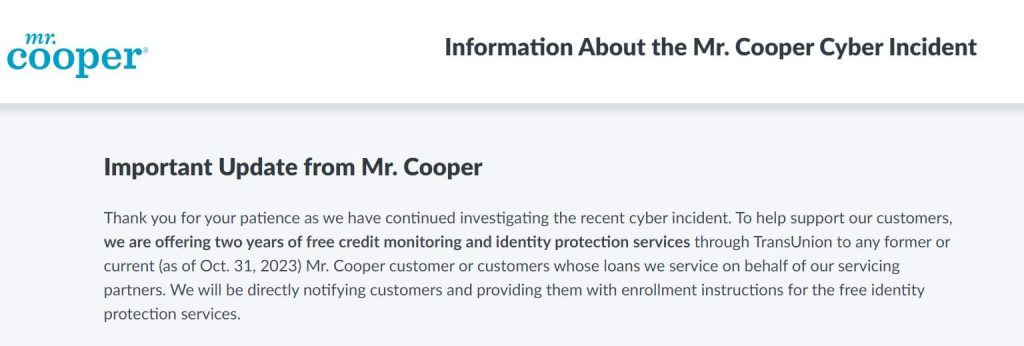 Mortgage Giant Mr. Cooper Data Breach; 14 Million Users Impacted