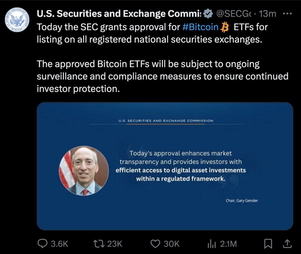 SEC X (Twitter) Account Hacked, Tweets Fake News About Bitcoin ETFs
