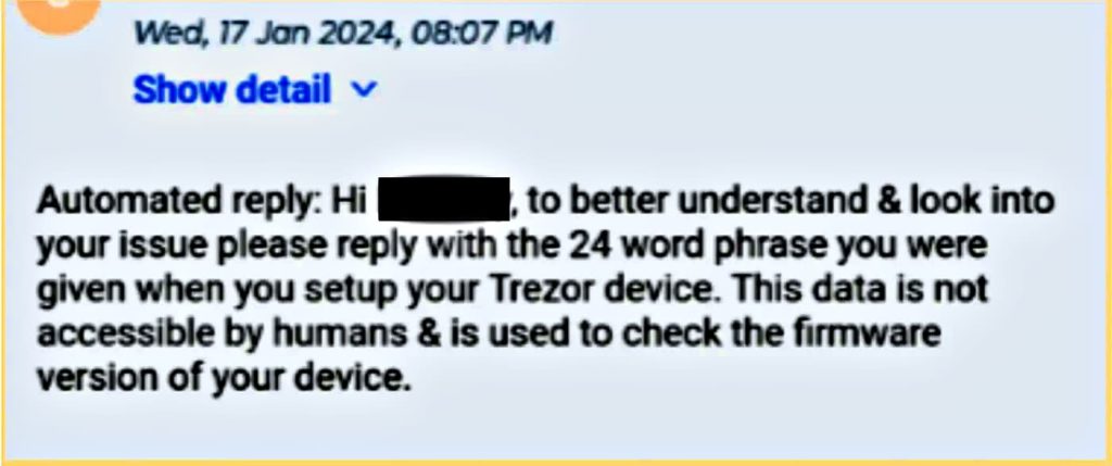 Trezor Data Breach Exposes Email and Names of 66,000 Users